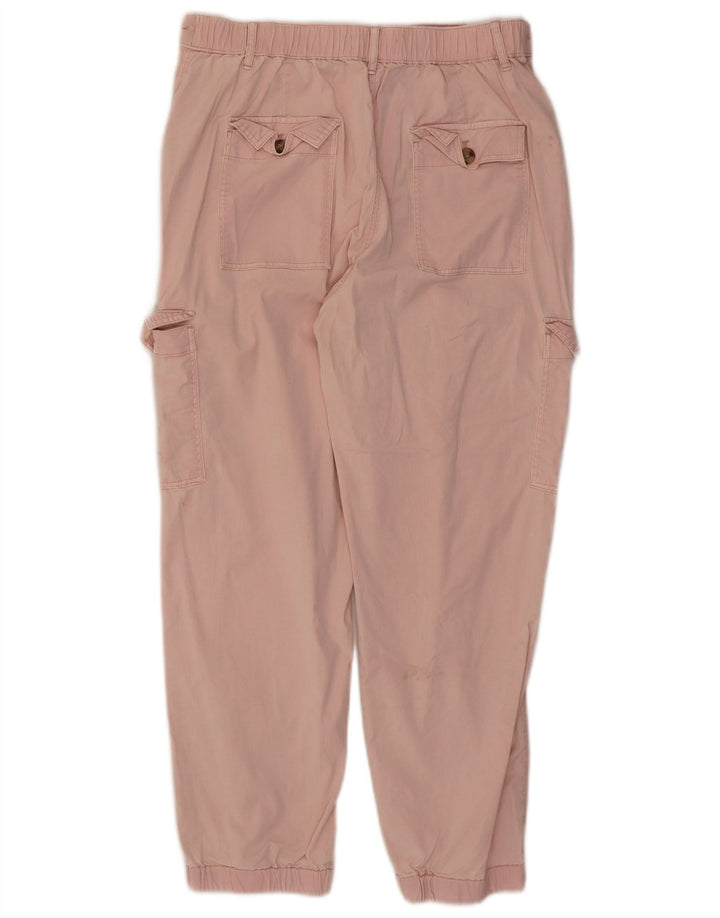 Marks & Spencer Pantaloni cargo crop pentru femei UK 12 Medium W30 L26 Roz
