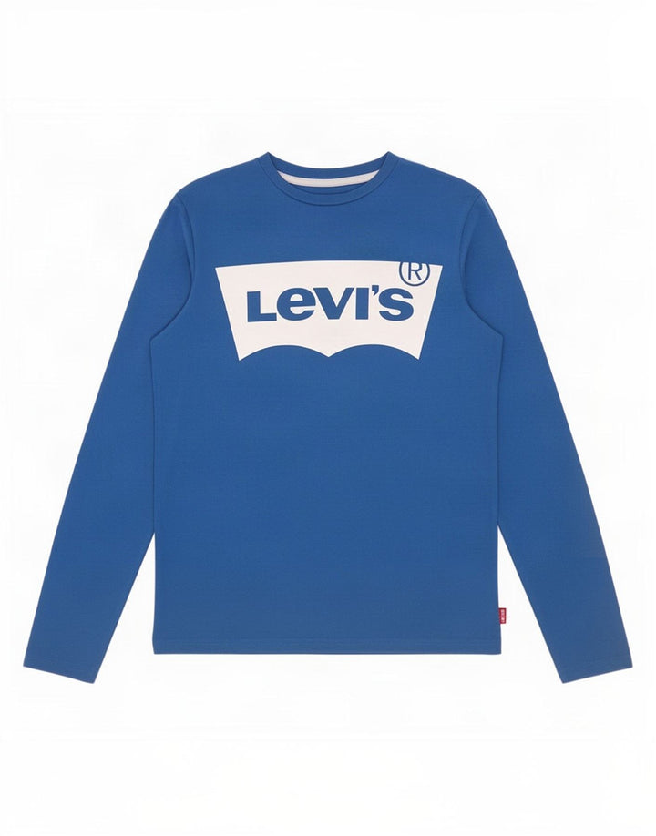 Levi's Boys Graphic Top Maneca Lunga 13-14 Ani Bumbac Albastru
