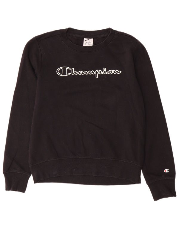 Pulover cu grafic pentru femei Champion UK 14 Bumbac mediu negru