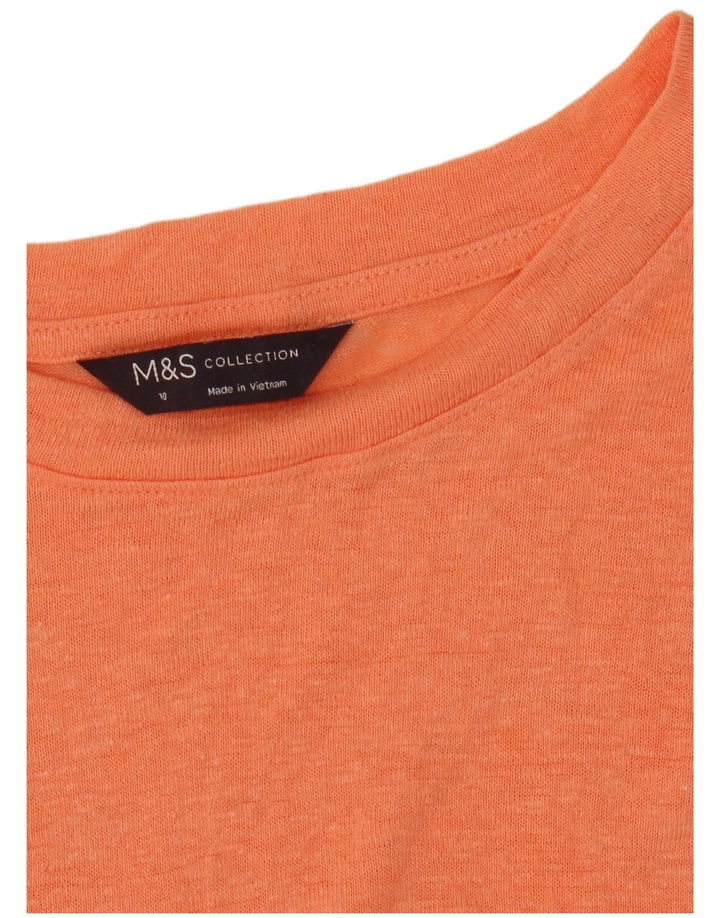 Marks & Spencer pentru femei Crop Tricou supradimensionat Top UK 10 Small Orange