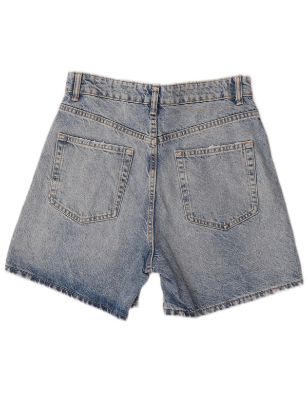 Pantaloni scurți din denim pentru femei cu talie înaltă Zara EU 38 Small W28 Bumbac albastru