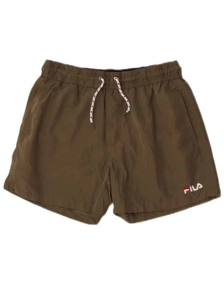 Pantaloni scurți de înot Fila pentru bărbați, poliester mediu kaki