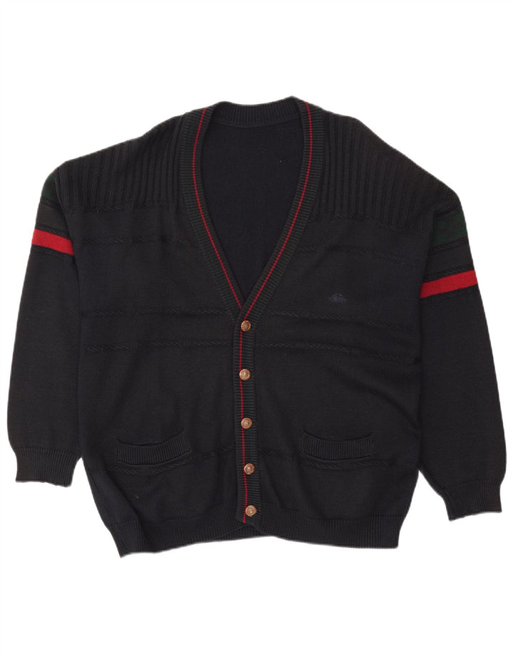 Cardigan Vintage pentru bărbați, XL, negru, bloc de culoare
