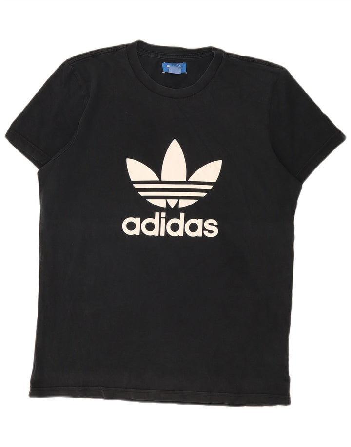Tricou grafic Adidas pentru bărbați Top mediu negru bumbac