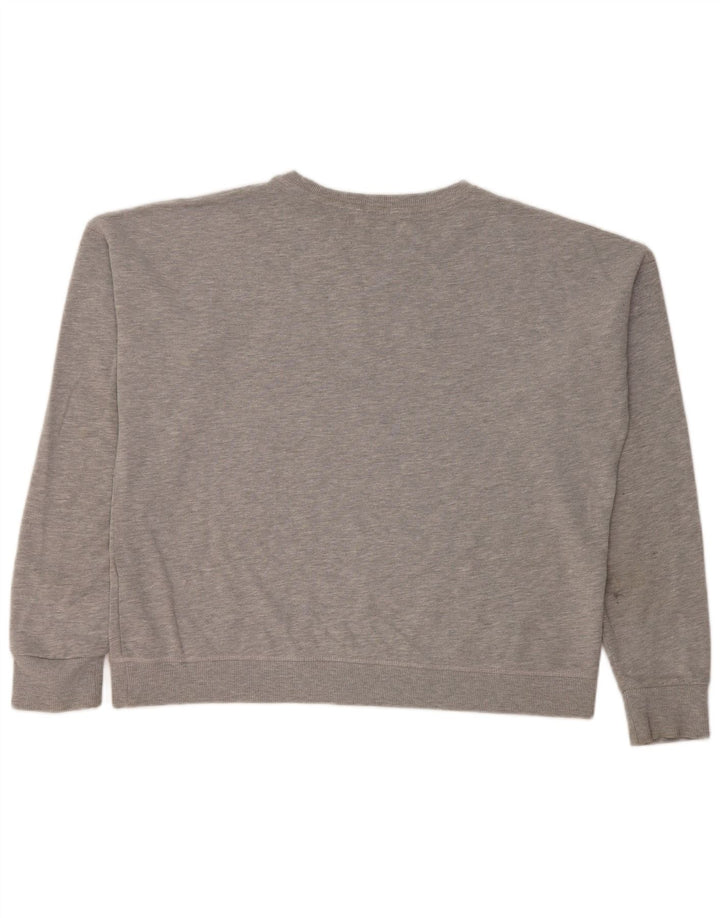 Pulover supradimensionat cu grafic Superdry pentru femei UK 16, bumbac mare, gri