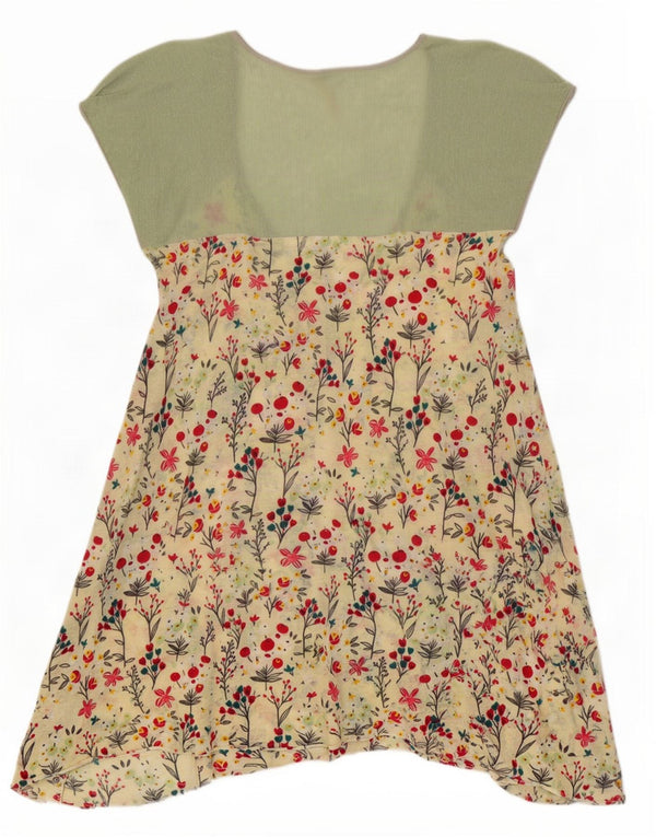 White Stuff Rochie tunică asimetrică pentru femei UK 14 Medium Multicolor Floral