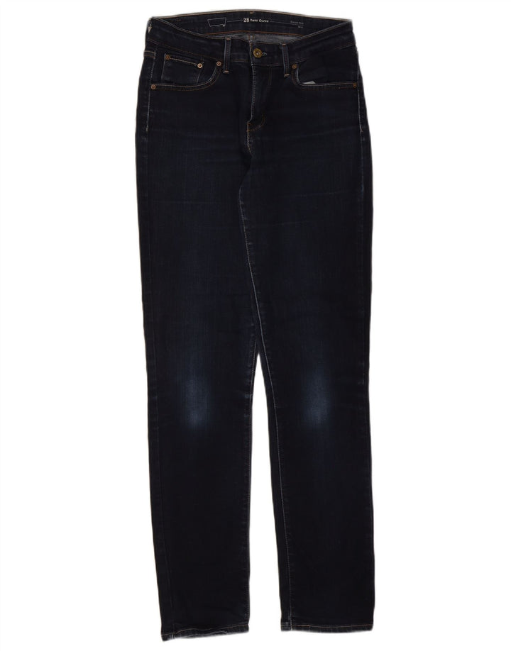 Blugi slim pentru femei Levi's W28 L32 bumbac bleumarin