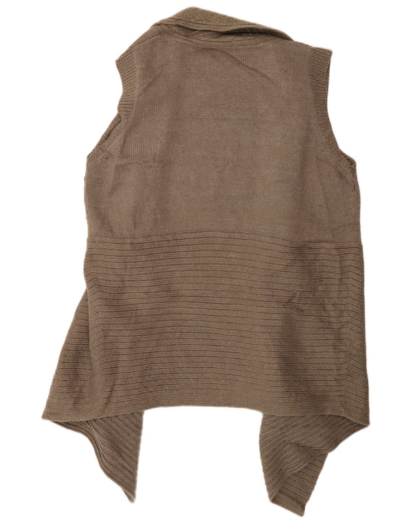 Pulover cardigan deschis fără mâneci pentru femei Marks & Spencer UK 22 3XL maro