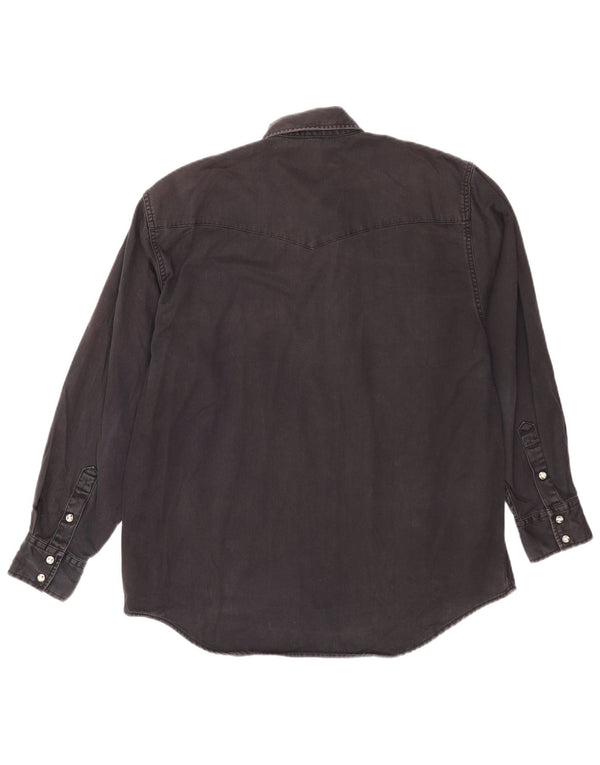 Cămașă Lee pentru bărbați din denim, bumbac mediu negru