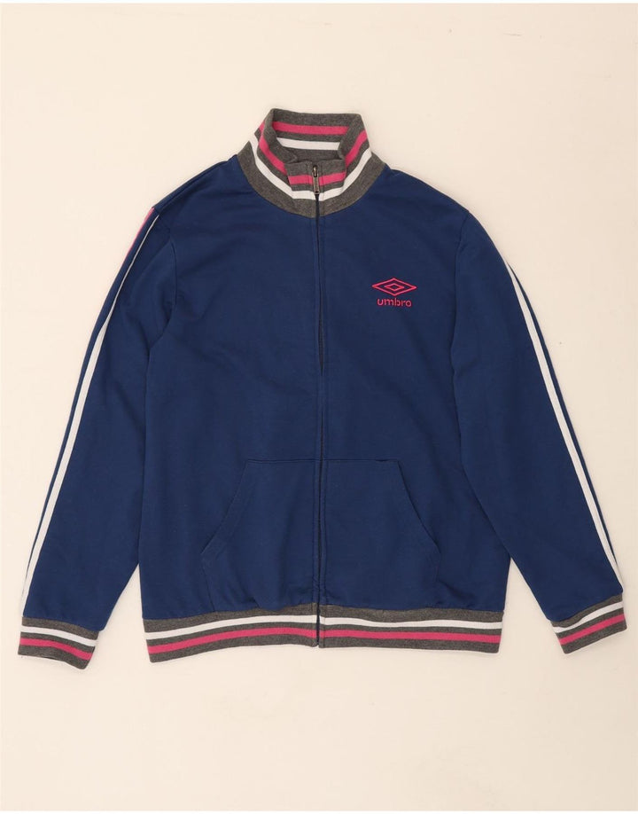 UMBRO Womens Tracksuit Top Jacket UK 16 Large Blue Polyester Vintage Umbro and Second-Hand Umbro from Messina Hembry 
