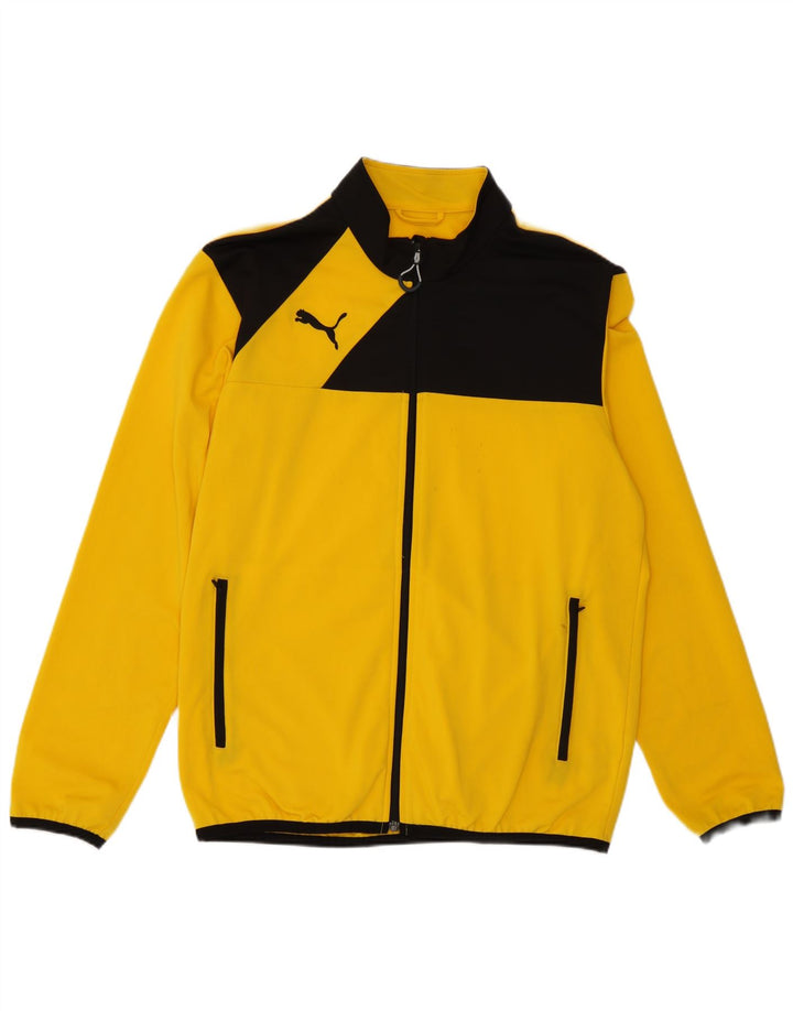 Jachetă de trening pentru bărbați Puma, din poliester color block, galben mediu