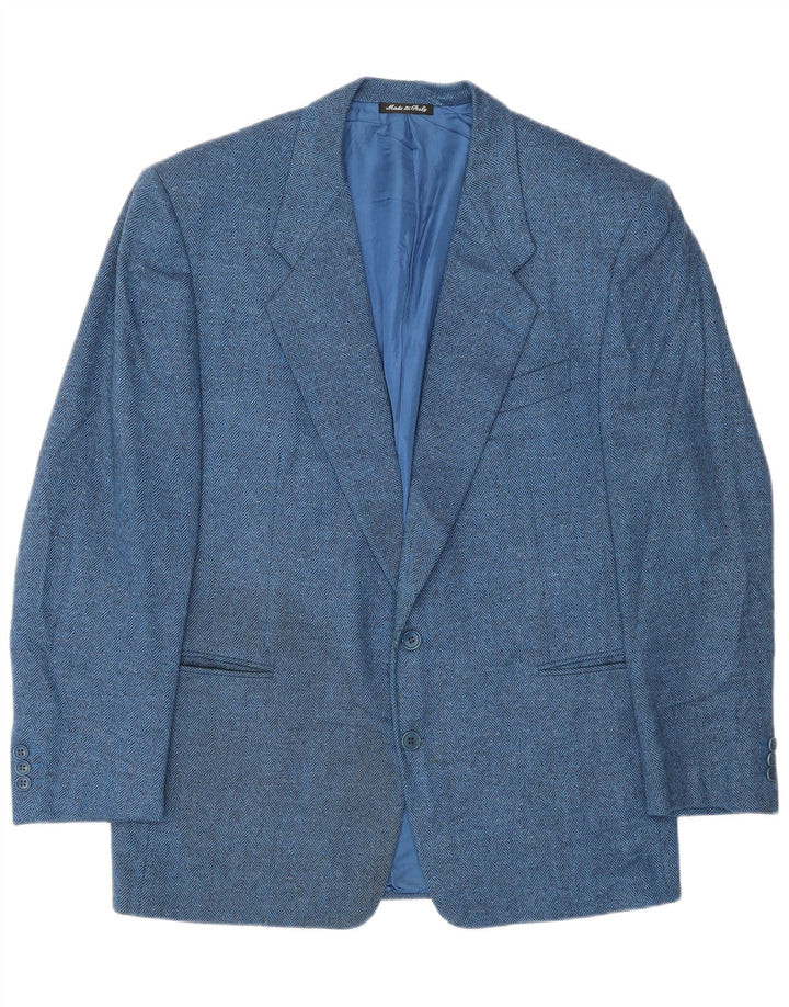 Jachetă pentru bărbați Pal Zileri cu 2 nasturi IT 52 XL Blue Herringbone Wool