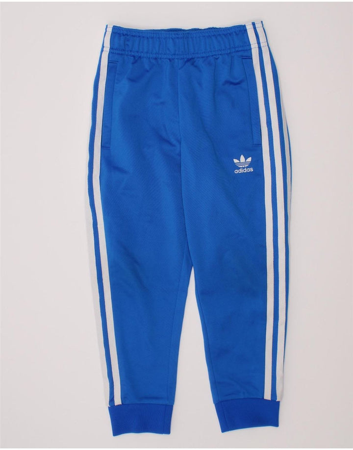 Pantaloni de trening Adidas pentru baieti Joggeri 5-6 ani poliester albastru