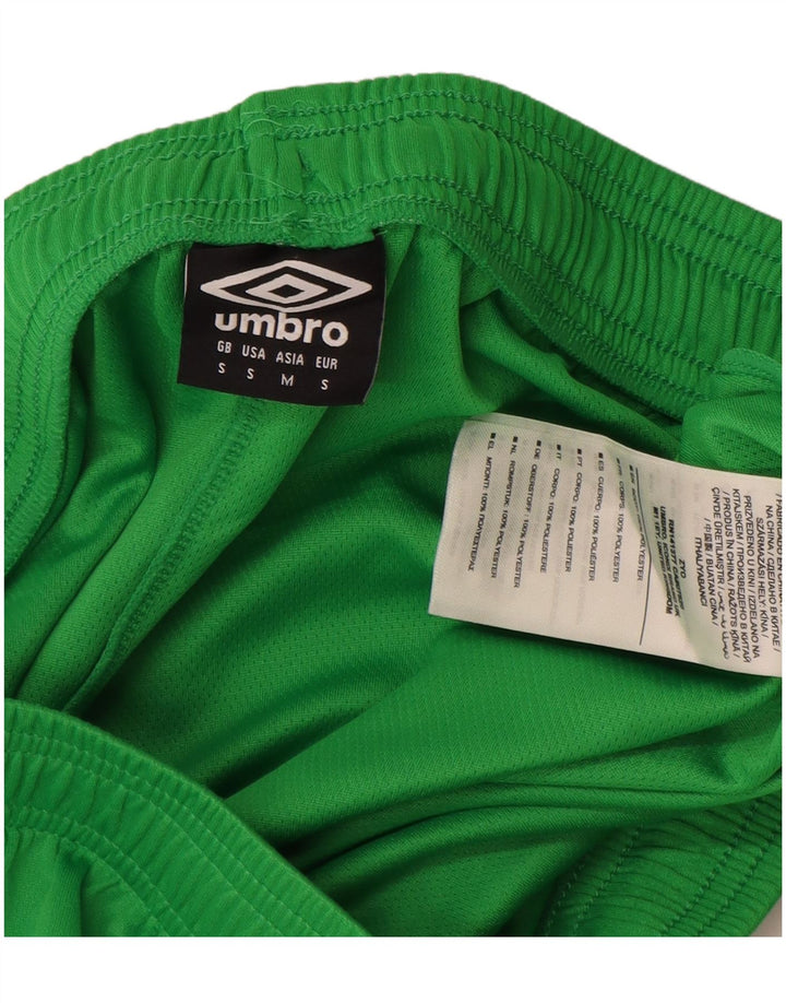 Pantaloni scurti sport Umbro pentru bărbați, poliester verde mic