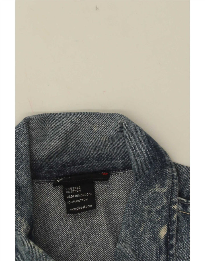 Gilet pentru bărbați Diesel din denim UK 40, mare, albastru, bumbac