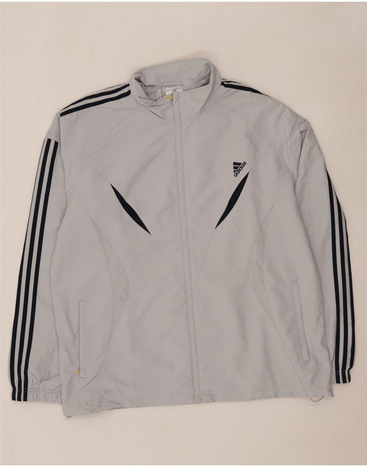 Jachetă de ploaie ADIDAS Clima 365 pentru bărbați UK 42 XL Gri poliester color bloc