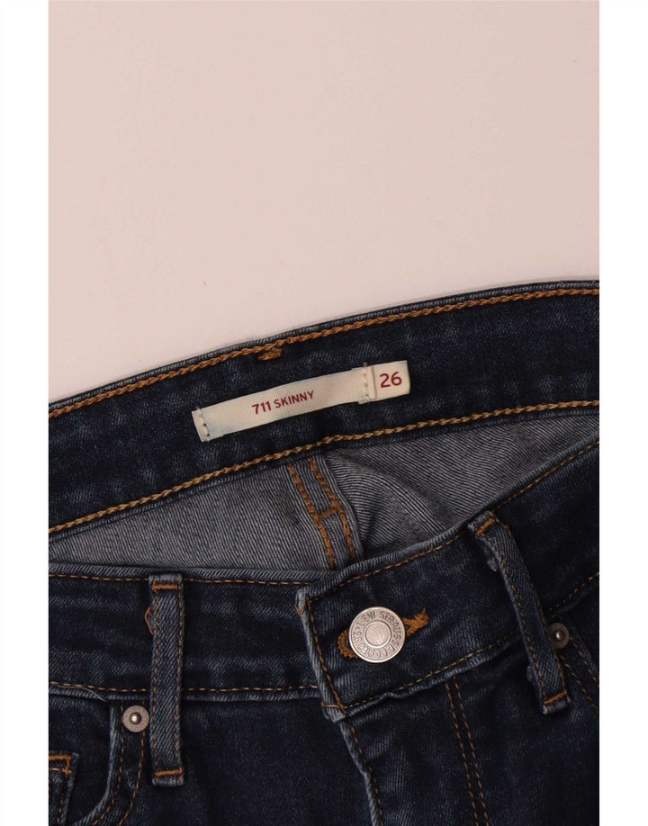 Blugi skinny Levi's 711 pentru femei W26 L27 bleumarin