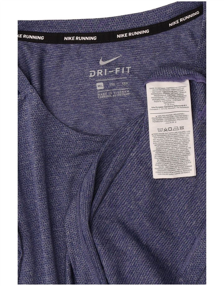 Tricou pentru bărbați Nike Dri Fit Top 2XL, poliester bleumarin