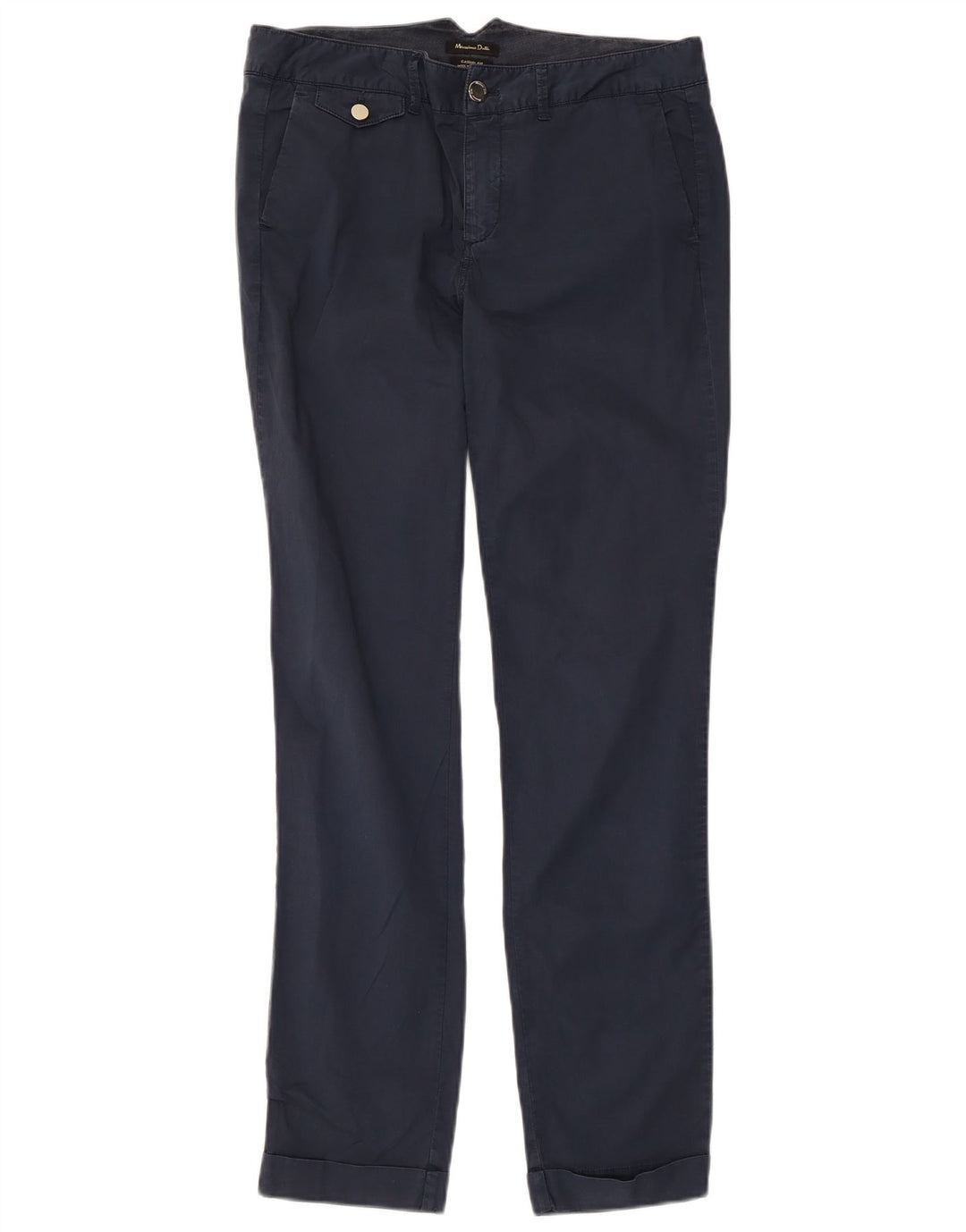 MASSIMO DUTTI Pantaloni chino slim pentru femei, cu ajustare lejer, L32 L29 bleumarin