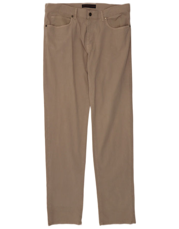 Trussardi Pantaloni Drepți Casual Bărbați L37 L35 Bumbac Bej
