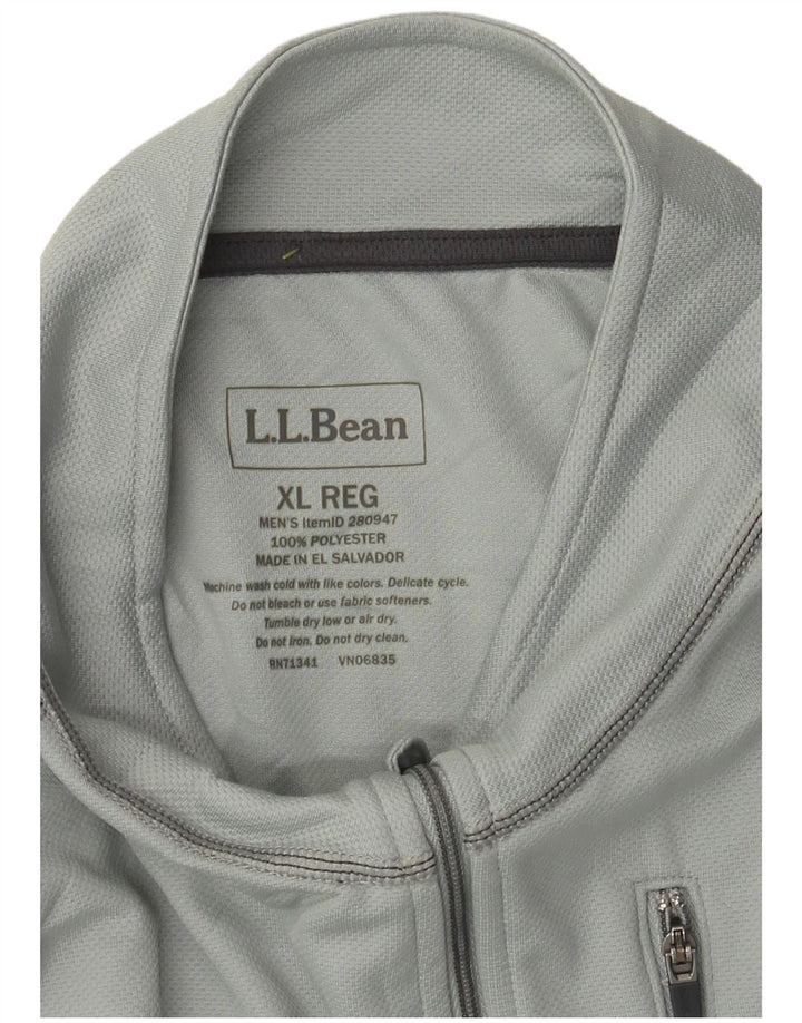 Trening L.L.Bean pentru bărbați, cu fermoar, cu gât, pulover, XL, poliester color bloc