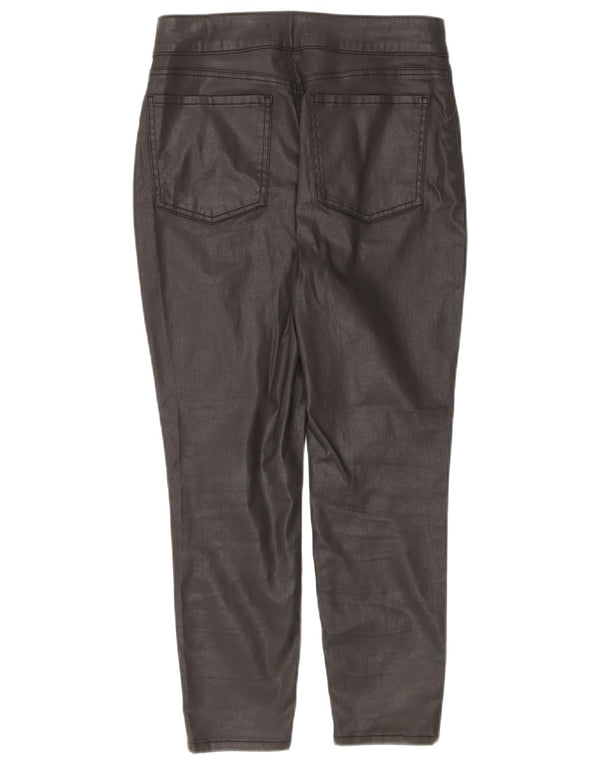 MINT VELVET Blugi tăiați pentru femei UK 12 Medium W28 L25 Bumbac negru