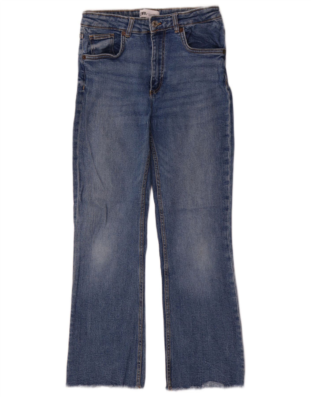 Blugi Zara Femei Bootcut EU 38 Mici W28 L27 Albastru