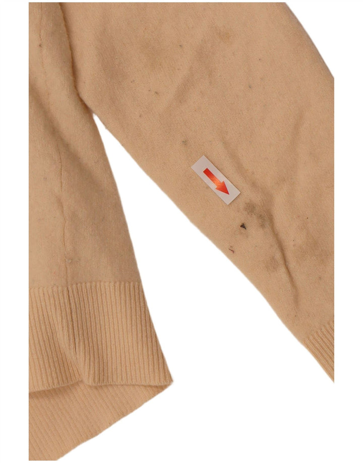 Reiss Pulover Crop Cardigan pentru Femei UK 12 Mediu Lână albă