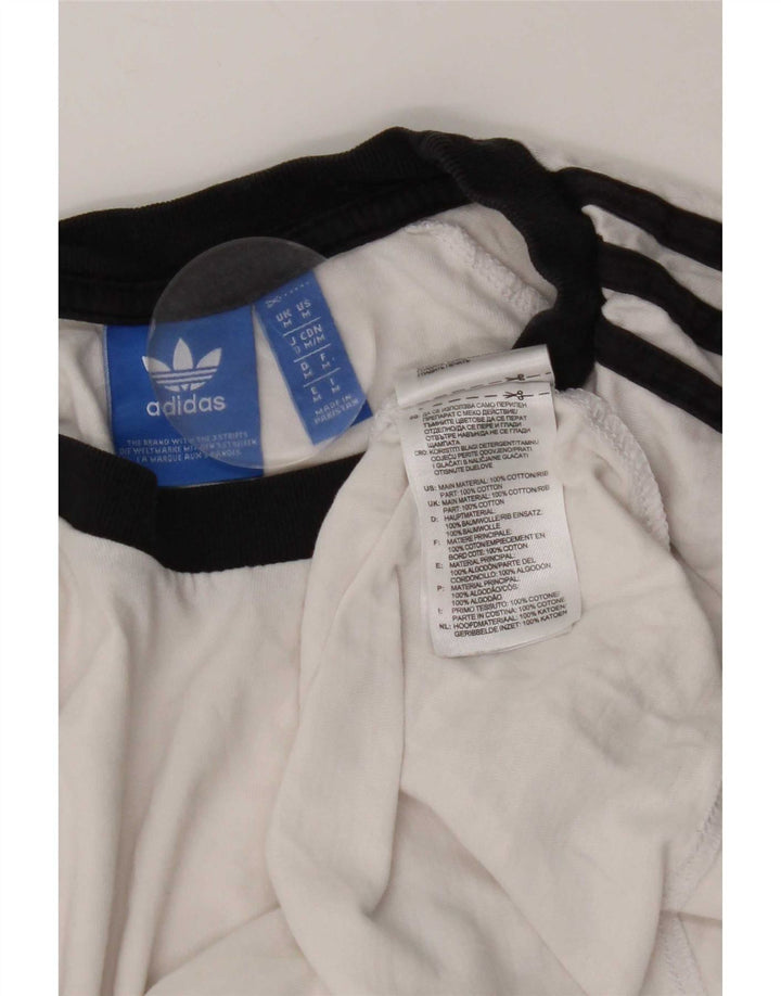 Tricou pentru bărbați Adidas Top mediu alb din bumbac color bloc