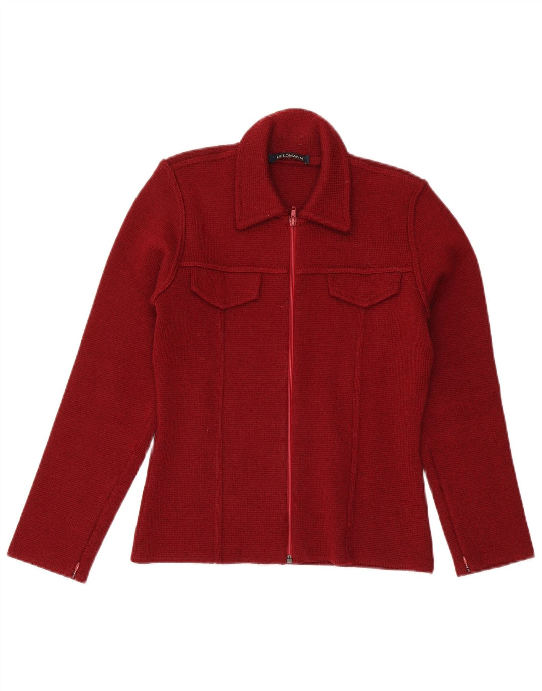 Heldmann Pulover Cardigan Femei EU 36 Mic Lână Bordeaux