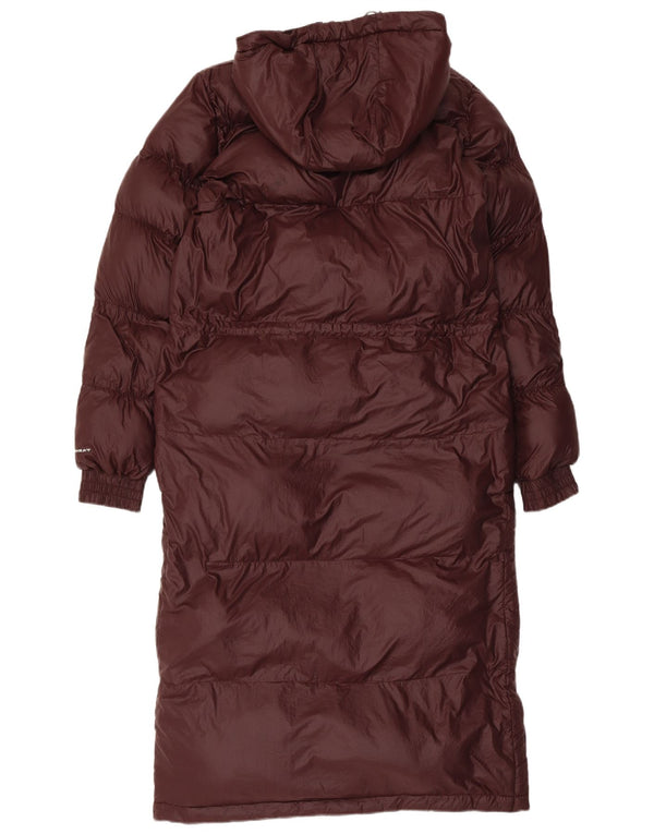 Columbia Womens Omni-Heat Hooded Oversized Padded Coat UK 10 Small Maroon