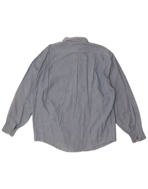 Cămașă cu grafică vintage pentru femei UK 18 XL Albastru