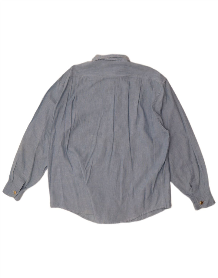 Cămașă cu grafică vintage pentru femei UK 18 XL Albastru