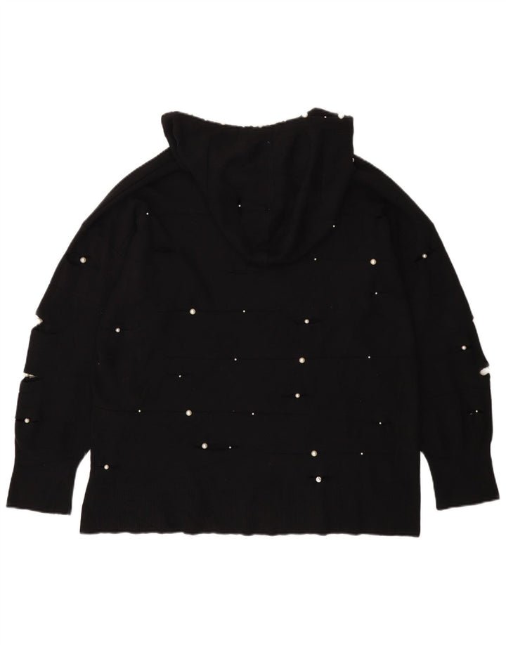 Pulover supradimensionat cu glugă pentru femei Zara UK 10 Mic Negru