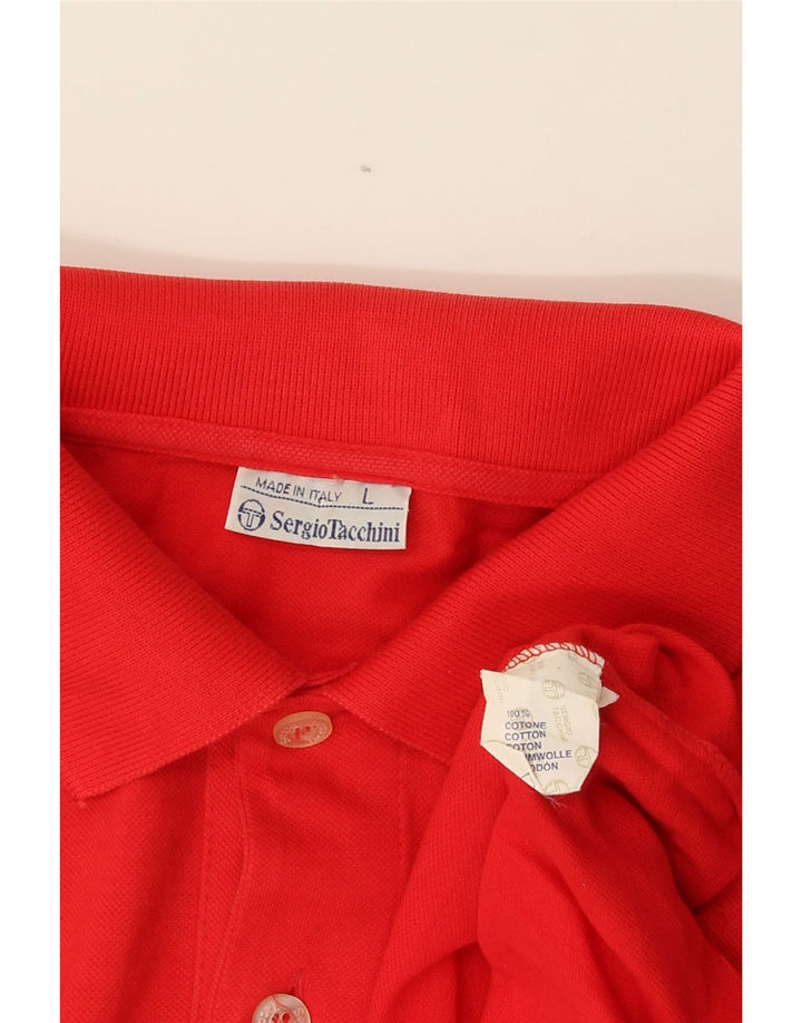 Sergio Tacchini Polo pentru bărbați din bumbac roșu mare