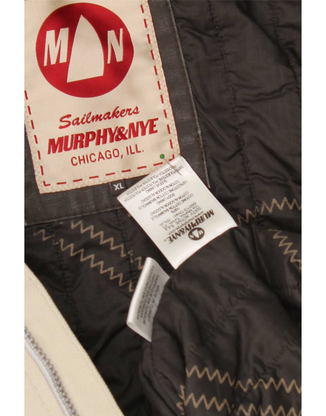 Murphy & Nye pentru bărbați Sailmakers Bomber Jacket UK 42 XL, bumbac color bloc, gri