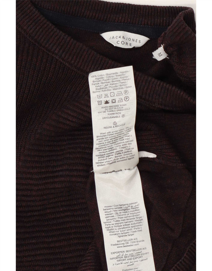 Pulover Jack & Jones pentru bărbați Core Regular Fit, cu gât de barcă, burgundă medie