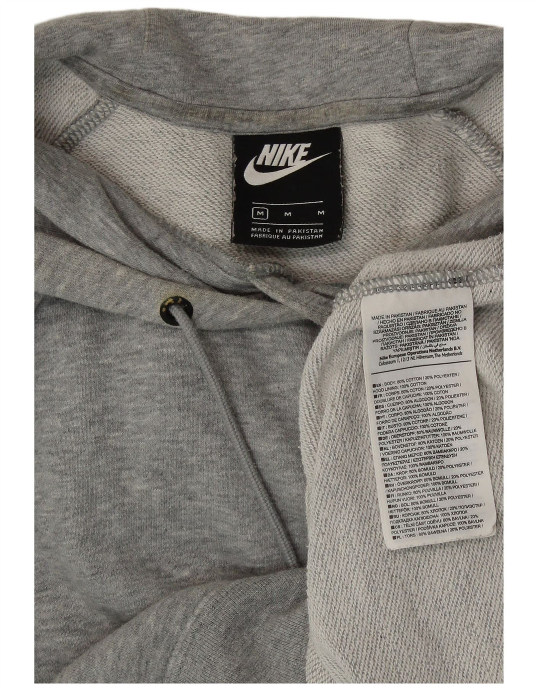Pulover NIKE pentru femei, UK 14, bumbac gri mediu