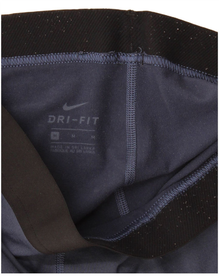 Leggings Nike Dri Fit Graphic pentru femei UK 12 Medium Bleumarin Geometric