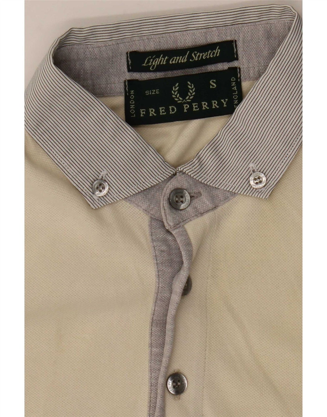 Cămașă polo Fred Perry pentru bărbați, mic, bej, bloc de culoare