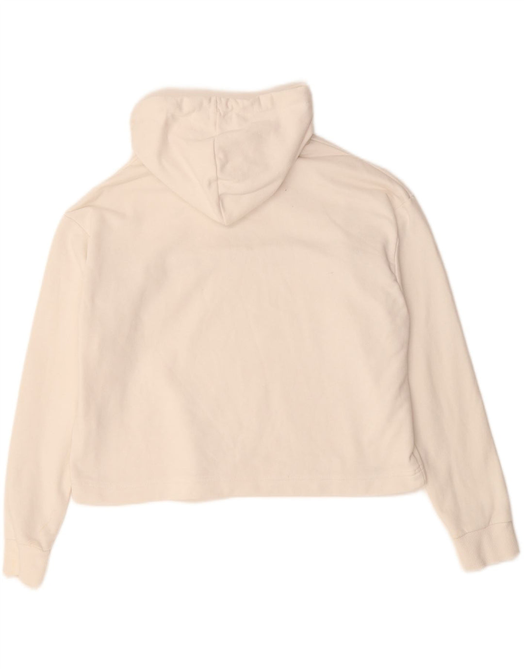 Pulover PUMA Oversized Crop Graphic pentru femei UK 14 Bumbac alb mediu