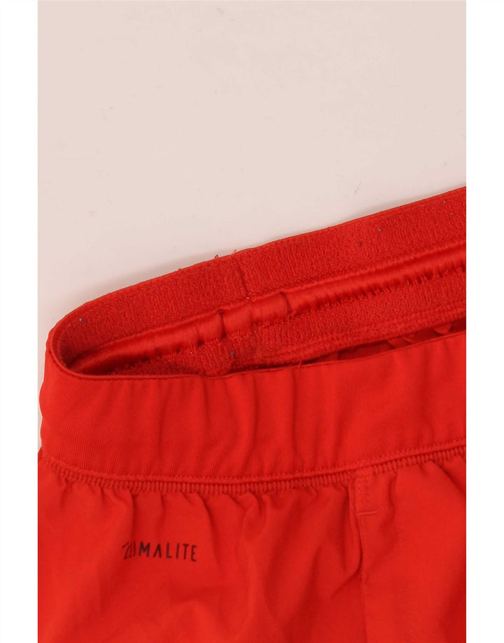 Pantaloni scurți sport pentru bărbați Adidas Climalite, roșu, poliester color bloc