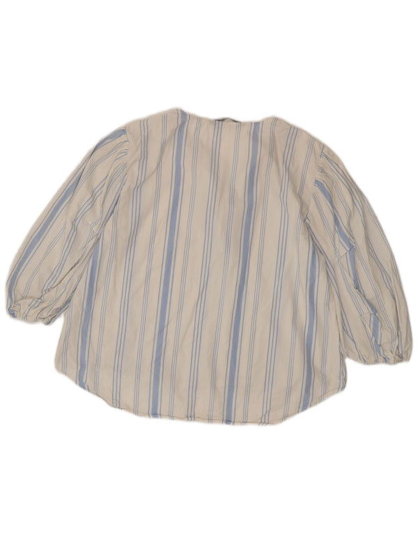 Bluză ZARA pentru femei cu mâneci 3/4 UK 12 Medium Blue Dunge