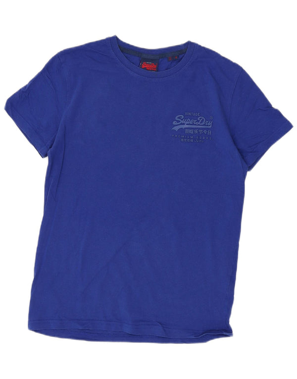 Tricou Superdry pentru bărbați Top Medium Blue Bumbac