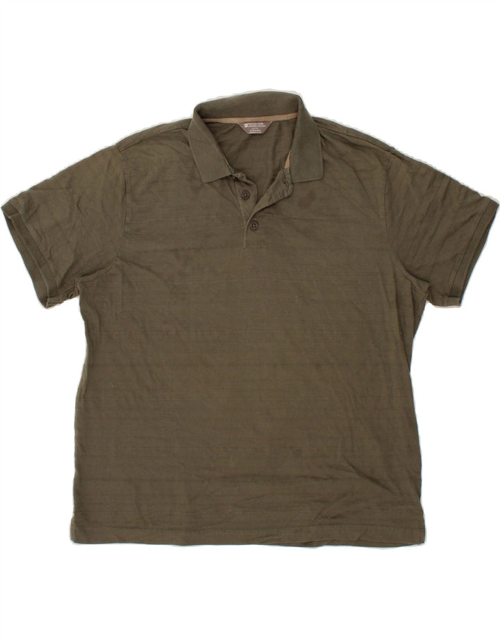 MOUNTAIN WAREHOUSE Mens Polo Shirt XL Khaki Cotton Vintage Mountain Warehouse and Second-Hand Mountain Warehouse from Messina Hembry 