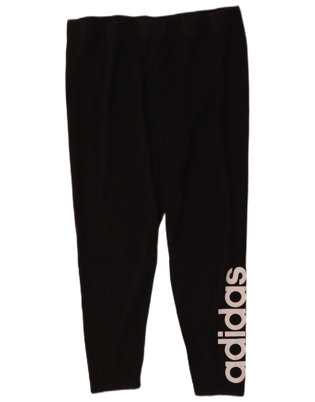 Leggings grafic ADIDAS pentru femei UK 24/26 2XL bumbac negru