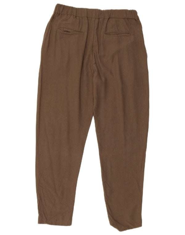 All Saints Pantaloni tăiați cu talie înaltă pentru femei UK 8 Small W28 L25 Khaki