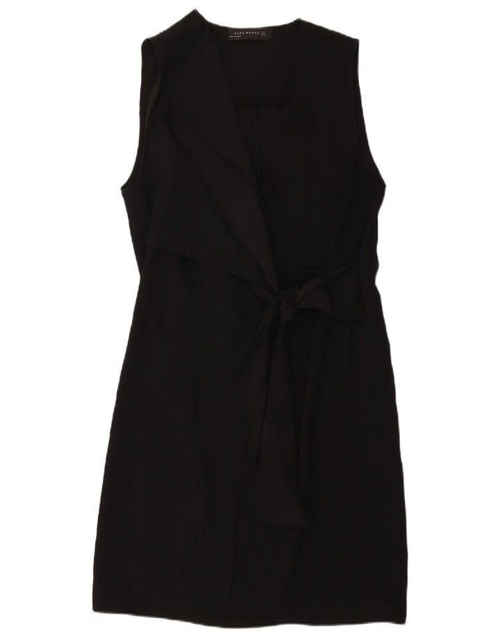 Rochie Wrap fără mâneci pentru femei Zara UK 14 Medium Black