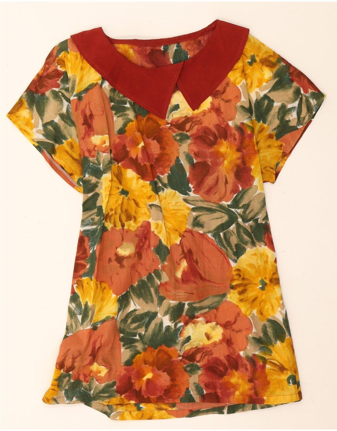 Rochie vintage pentru femei în linie A UK 14 Medium Multicolor Floral