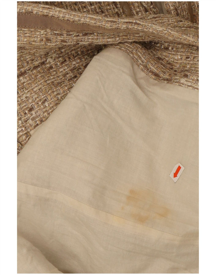 Palton pentru femei Hugo Boss UK 14 Medium Bej Bumbac